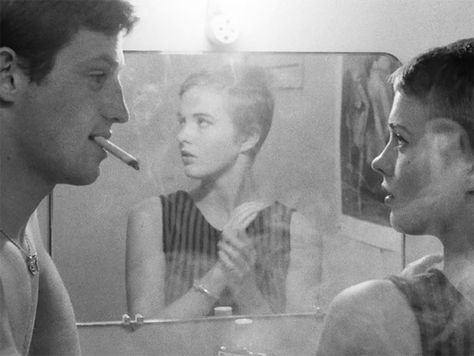 - Breathless 1960, 60s Films, Jean Seberg, French New Wave, Movie Directors, Jean Luc Godard, French Cinema, Movie Shots, Film Inspiration