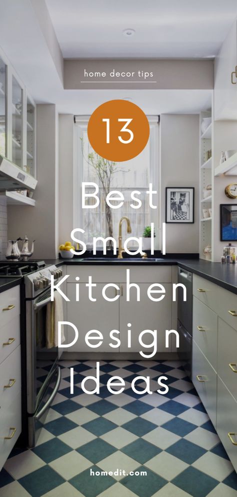 Searching for small kitchen design ideas for your kitchen, cottage, or tiny home? We’re sharing 13 small kitchen ideas and layouts that maximize space and organization without sacrificing style. Click through to discover modern and simple designs that help you get the most out of your small space! Small Kitchen Cabinets Ideas Layout Open Shelves, Small Kitchen Ideas Galley Layout, Galley Kitchen Remodel Ideas Layout, Small Functional Kitchen Layout, Small Awkward Kitchen Layout, Alley Kitchen Remodel Layout, Small Kitchen Ideas Layout One Wall, Small Grey Kitchen Ideas, Galley Kitchen Remodel With Island