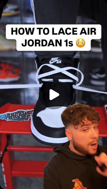 Plugged Inn on Instagram: "How to tie Air Jordan 1 Highs in 2024 😳👀
-
#sneakers #sneaker #jordan1 #airjordan1 #tutorial #tutorials #sneakerhead #sneakerheads #kotd #newsneakers" Lacing Jordan 1 Mids, Air Jordan 1 Shoelaces Style, How To Tie Jordan 1 High, How To Tie Air Jordan 1 Laces, How To Lace Air Jordan 1, How To Style Air Jordan 1 Women, Lacing Jordan 1 High, Jordan 1 Laces Style, How To Lace Jordan 1 Mid