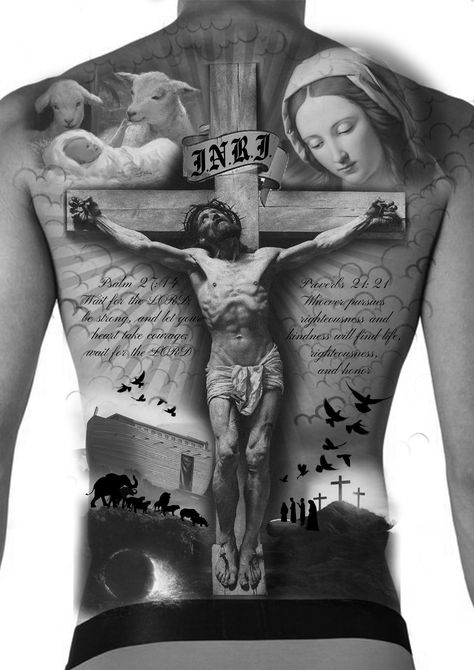 Jesus Cross Tattoo, The Cross Tattoo, Tattoo Full Back, Jesus Tattoo Sleeve, Tattoos Artistic, Forearm Cover Up Tattoos, Jesus Tattoo Design, Tattoo Espalda, Biblical Tattoos