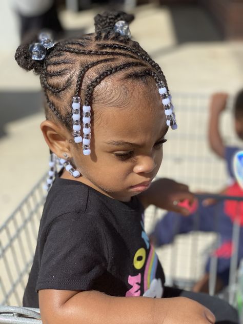 Braided hair styles for African American girls #toddlerhairinspo #toddlergirlhair #braids #beads Girl Hairstyles Black, Black Toddler Hairstyles, Black Baby Hairstyles, Black Baby Girl Hairstyles, Baby Girl Hairstyles Curly, Toddler Braided Hairstyles, Toddler Braids, Hairstyles Girl, Cute Toddler Hairstyles