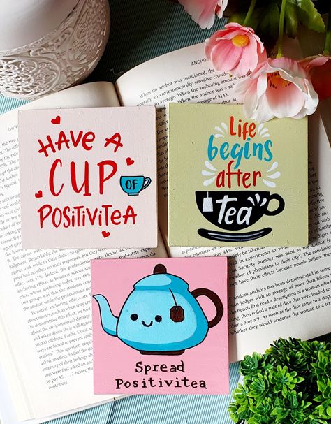 Colorful Room Decor, Wall Art Diy Paint, Coaster Art, Canvas Art Quotes, Kitchen Decor Wall Art, Diy Canvas Wall Art, Tea Coaster, Canvas Painting Designs, Cute Paintings