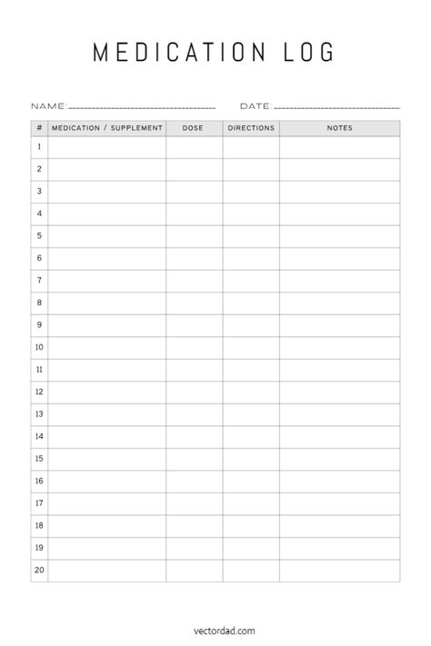 Vitals Log Sheet, Medication Labels Free Printable, Medicine Tracker Printable Free, Daily Medication Log Free Printable, Medication List Printable Free, Medication Log Free Printable, Medication Chart Printable, Health Binder, Health Tracker Printable