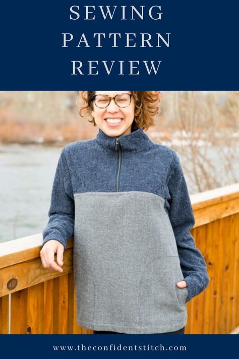 Pattern review with tips and tricks for DIY sewing the Jalie 3907 Alex Half-Zip Pullover . . . . . . . #DIYFashion #Fabric #ForTheLoveOfSewing #HandmadeCloset #HandmadeClothes #HomeSewn #ILoveSewing #IndiePatterns #IndieSewing #ISewMyOwnClothes #MeMadeEveryDay #ModernSewist #Seamstress #Sew #Sewing #Sewcialist #SewingPatterns #SlowFashion #WearHandmade #PatternReview #Jalie #AlexHalfZipPullover #GenderNeutral Pullover Pattern, Garment Pattern, Half Zip Sweatshirt, Sweatshirts Pattern, Sweat Hoodie, Coat Patterns, Fleece Sweater, Half Zip Pullover, Jacket Pattern