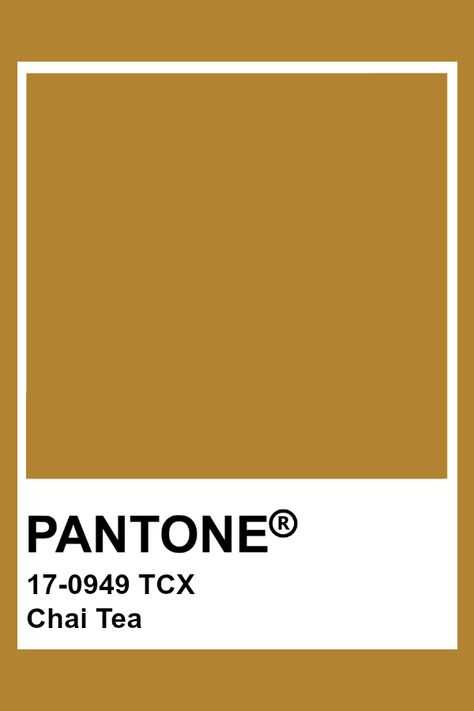 PANTONE 17-0949 TCX Chai Tea #pantone #color Pantone Swatches Colour Palettes, Chai Color Palette, Ocre Color Palette, Golden Pantone, Fall Pantone Colors, Brown Pantone, Pantone Tcx, Pantone Trends, Color Ocre