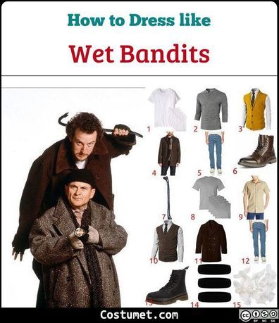 Kevin Home Alone Costume, Wet Bandits Costume, Robbers Costume, Robber Halloween Costume, Christmas Character Costumes, Bandits Costume, Robber Costume, Warm Winter Clothes, Christmas Movie Characters