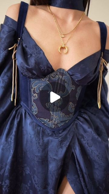 YOYO on Instagram: "Royal vibes style✨

Vintage navy and gold fabric + navy velvet underbust corset just added to the website. Made to order. 2 weeks turn around time (excludes shipping time). 

Check it out and show it some 🤍
.
.
.
.
.
.
.
.
.
.
#handmadecorset #handmadefashion #sustainablefashion #sustainability #shopssmall #corsetry #cherub #corsetbelt #elegantstyle #moderncorset #corsetoutfit #toilecorset #toiledejouy #tapestrycorset #howtostyle #styletips #ootd #bridgeton #fairycore #slowfashion #atlantadesigner #ss22 #atlantadesigner #summeroutfit #streetwear #upcycledclothing #upcycledfashion" Hens Dress, Underbust Corset Dress, Royal Vibes, Modern Corset, Corset Outfit, Fabric Navy, Corset Belt, Navy Velvet, Underbust Corset