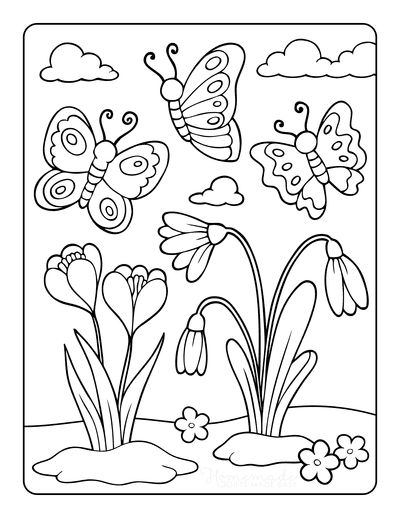 Spring Coloring Sheets, Printable Flower Coloring Pages, Preschool Coloring Pages, Spring Coloring Pages, Spring Preschool, Detailed Coloring Pages, Flower Coloring Pages, Art Drawings For Kids, Cute Coloring Pages