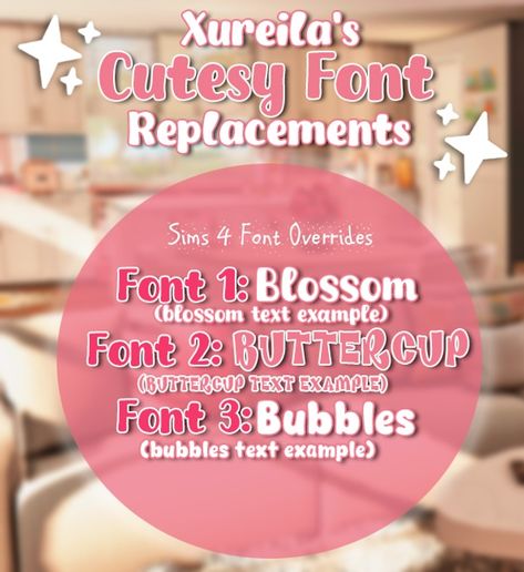 Xureila's Cutesy Font Replacements 💗 | Xureila Font Alphabet Bubble, Bubble Font Letters, Bubble Fonts Alphabet Graffiti, Fonts Alphabet Graffiti, Bubble Fonts Alphabet, Sims 4 Overrides, Aesthetic Sims 4 Cc, Font Animation, Custom Sims