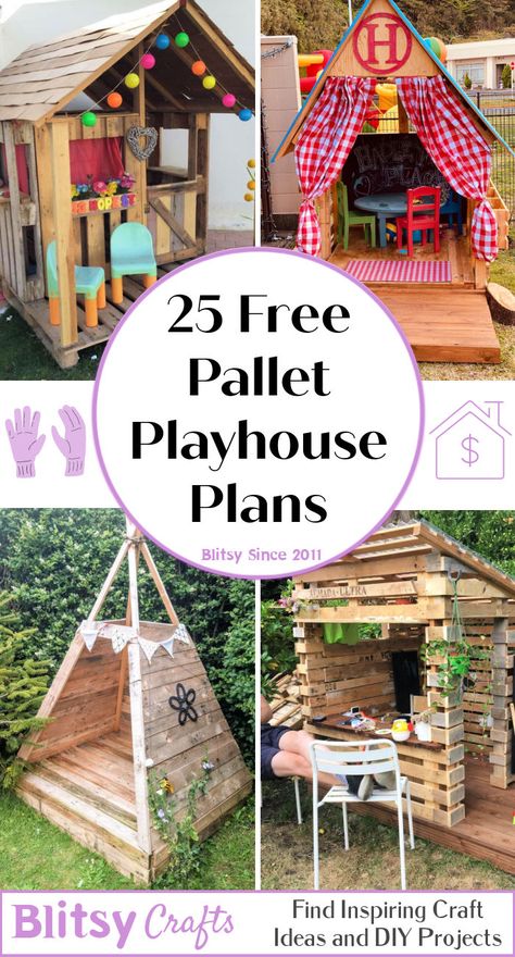 Diy Pallet Playhouse, Play House Plans, Pallet Playground, Chic Mudroom, Pallet Kids, Pallet Playhouse, Outdoor Pallet Projects, Diy Wood Pallet Projects, Playhouse Plans