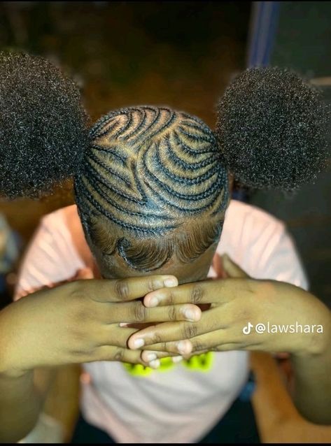 Two Puff Braids Hairstyle, Cornrow Hairstyles For Natural 4c Hair, Black Hair Updo Hairstyles Braids, Two Natural Ponytails, 4c Hairstyles Cornrows, Natural 4c Styles, Back To School Hairstyles Cornrow, School Hairstyles For Black Kids, Back To School Cornrow Hairstyles