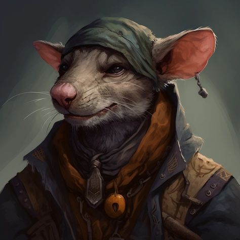 My Images Rat Gunslinger, Rat Dnd Character, Ratfolk Character Art, Ratfolk Dnd, Rat Pirate, Rogue Character Art, Rat People, Dnd Fanart, Npc Art