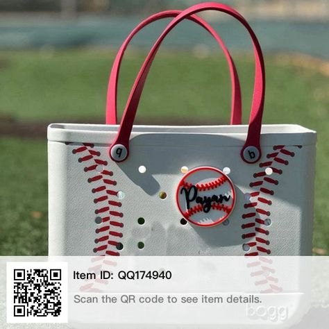 Baseball Bogg Bag, Baseball Attire, Acrylic Projects, Goodie Bag Ideas, Sport Ideas, Bogg Bag, Custom Backpack, Diy Rainbow, Go Team