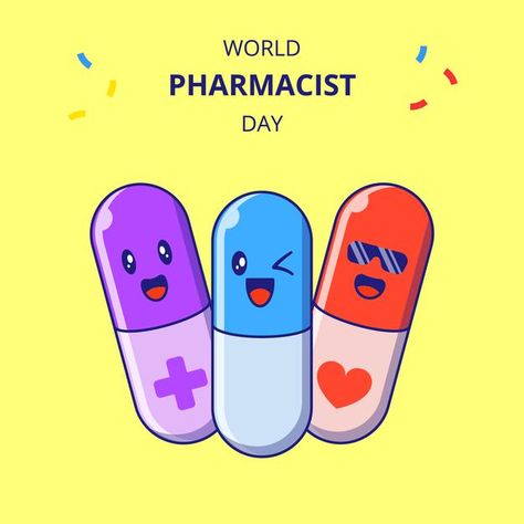 Pharmacist Day Ideas, Happy Pharmacist Day, Medicine Cartoon, Pharmacist Day, World Pharmacist Day, Background Love, Happy New Year Photo, About World, Happy Children's Day