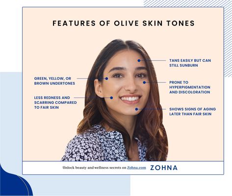 Olive Skin Tone - Features, Undertones, Makeup Tips & More Olive Skin Undertone, Olive Skin Tone Clothes, Olive Undertone Skin, Olive Tone Skin, Makeup For Olive Skin Tone, Light Olive Skin Tone, Olive Skin Tone Makeup, Olive Makeup, Olive Skin Makeup