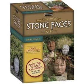 Vetsy's View: DIY GARDEN HEAD PROJECT Magnetic Poetry, Face Kit, Face Planters, Head Planters, Floral Foam, Diy Planters, Garden Stones, Garden Statues, Clipboard