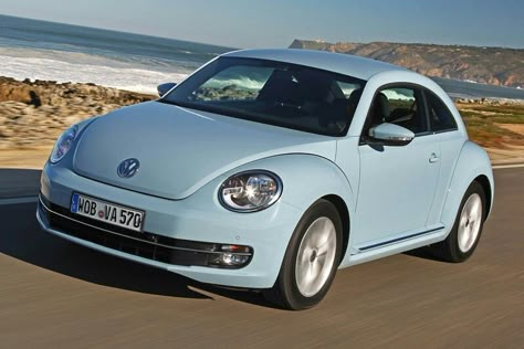 Vw Aesthetic, Slug Bug, Volkswagen Beetle Convertible, Vw New Beetle, Bug Car, Blue Roof, Beetle Car, Tiny Cars, Beetle Convertible