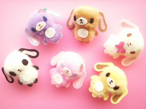 tags for pom pom craft | Kawaii Sugarbunnies Pom-Pom Mini Mascot Craft Supplies Japan - a photo ... Pom Pom Animals, Kawaii Crafts, Lamb Decorations, Pom Pom Crafts, Easter Crafts For Kids, All Things Cute, Animal Crafts, Photo Craft, Craft Stick Crafts