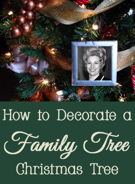 Tips and Tricks for How to Decorate a Family Tree Christmas Tree Family Christmas Tree Decorating, Family Photo Christmas Tree, Photos On Christmas Tree, Memory Tree Ideas, Family Tree Christmas Tree, Memorial Christmas Tree Decorating Ideas, Christmas Tree With Pictures On It, Family Christmas Tree, Photo Christmas Tree