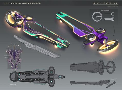 ArtStation - Skyforge | Cuttlefish Hoverboard Futuristic Vehicles, Future Technology Concept, Concept Vehicles Sci Fi, Sci Fi Tech, Space Ship Concept Art, Futuristic Motorcycle, Kushina Uzumaki, Future Tech, Futuristic Art