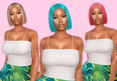 A L E X O, Bob hair 40 colors , neon hair, | sims 4 cc custom content hair hairstyle #ts4cc black simmer nicki minaj Sims Bob Hair, Sims 4 Cc Bob Hair, Sims 4 Bob Hair Cc, 4 Beyonce, Nicki Minaj Hairstyles, Beyonce Hair, Sims 4 Black Hair, Cc Hair, Sims 4 Cc Kids Clothing