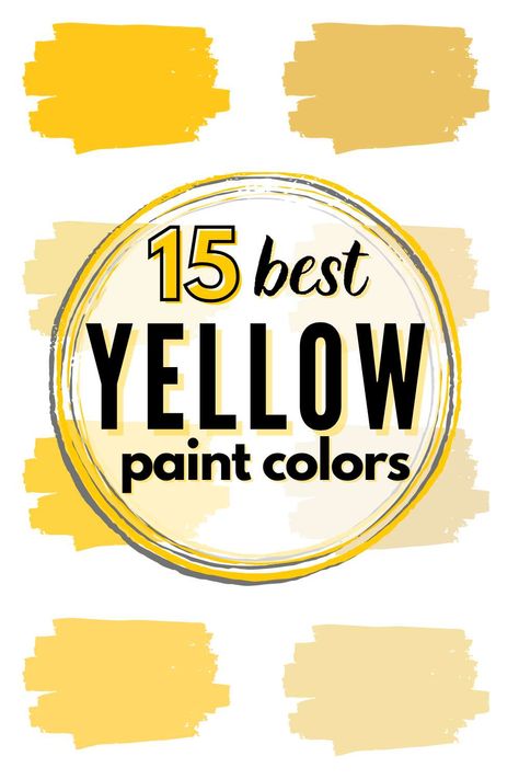 💛 15 BEST Yellow Paint Colors To Boost Your Mood! Use this list of the our favorite yellow paint colors as you narrow the choices to find that ideal shade to add color and personality to your home! #paint #paintcolor #home #homedecor #yellow Gray Owl Benjamin Moore, Best Yellow Paint Colors, Warm Yellow Paint Colors, Yellow Kitchen Paint, Yellow Bedroom Paint, Pale Yellow Paints, Light Yellow Paint, Sherwin Williams Pure White, Benjamin Moore Stonington Gray