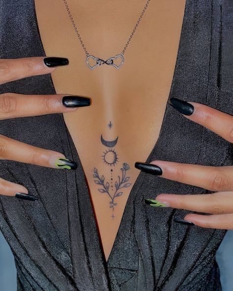 Tattoo Names, 42 Tattoo, Tato Minimal, Small Chest Tattoos, Key Tattoo, Jesus Tattoo, Chest Tattoos For Women, Geniale Tattoos, Pretty Tattoos For Women