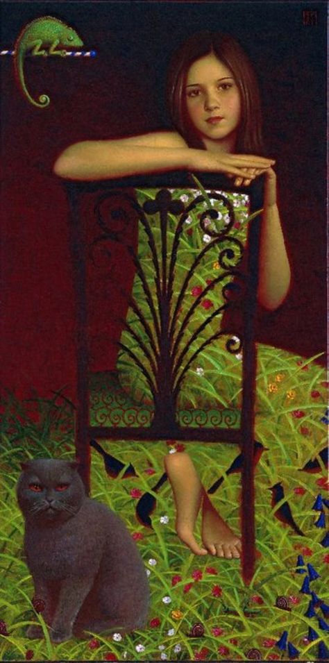 Andrey Remnev, Moscow Art, Galleria D'arte, 얼굴 그리기, Magic Realism, Woman Sitting, Art Et Illustration, Russian Artists, Russian Art