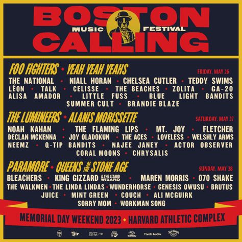 Boston Calling, Yeah Yeah Yeahs, The Get Down, Declan Mckenna, Flaming Lips, Festival Guide, Maren Morris, Queens Of The Stone Age, Alanis Morissette