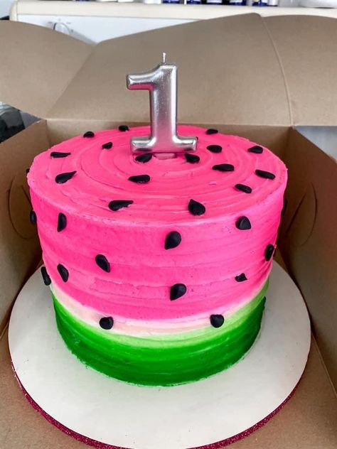 Watermelon Birthday Cake Smash, 1st Birthday One In A Melon, Watermelon Cake 1st Birthday, Watermelon Sheet Cake Birthday, One In A Melon First Birthday Cake Smash, One In A Melon Birthday Cake, One In A Melon Cupcakes, Watermelon Smash Cake First Birthdays, One In A Melon Smash Cake