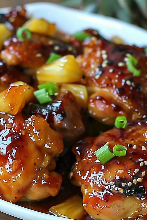 Sweet Hawaiian Crockpot Chicken - An Organized Chaos Sweet Hawaiian Crock Pot Chicken, Hawaiian Teriyaki Chicken Crockpot, Hawaiian Pork Crockpot, Hawaiian Bbq Chicken Crockpot, Hawaiian Style Teriyaki Chicken, Sweet Hawaiian Chicken Recipe, Hawaiian Meals, Chicken Thighs Crockpot, Hawaiian Teriyaki Chicken