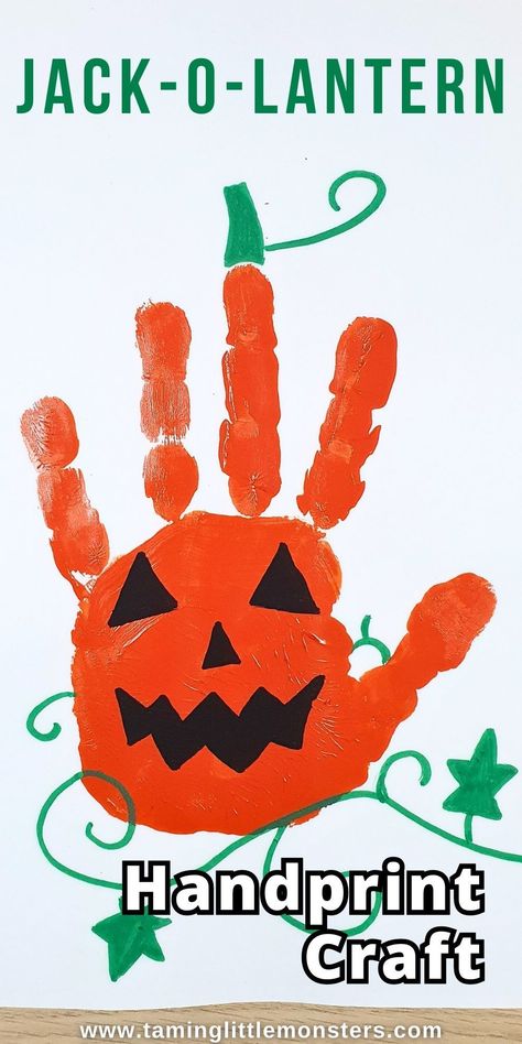 Halloween Handprint Crafts, Halloween Craft Activities, Nail Art Halloween, Halloween Crafts Preschool, Lantern Craft, October Crafts, Fall Arts And Crafts, Toddler Art Projects, Halloween Arts And Crafts