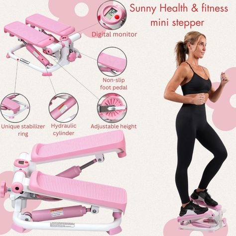 Sunny Health & Fitness Mini Stepper for Exercise Low-Impact Stair Step Cardio Equipment with Digital Monitor Step Machine, Full Body Cardio, Cardio Equipment, Step Workout, Stair Steps, Workout Machines, Resistance Band, Full Body, Cardio