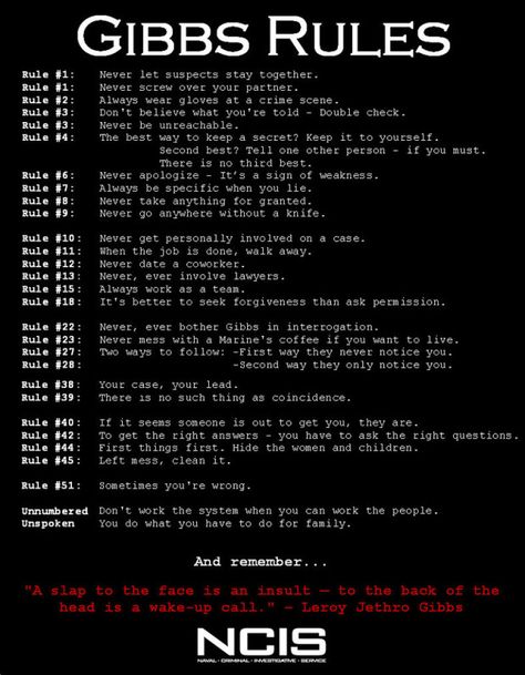 Gibbs's rules Ncis Gibbs Rules, Gibbs Rules, Leroy Jethro Gibbs, Under Your Spell, Ncis, I Smile, Television Show, Tv Movies, Serie Tv