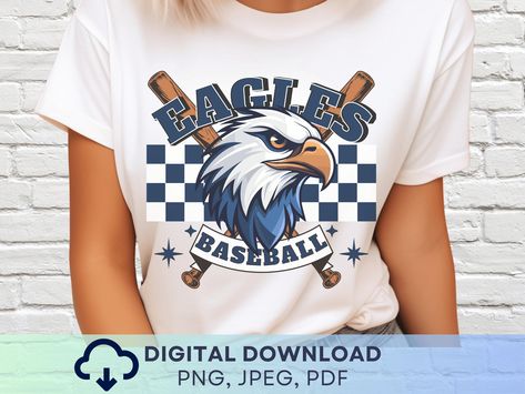 Eagles Baseball, Eagles Mascot, Spirit Game, School Spirit, Favorite Team, Game Day, Eagles, Drawing And Illustration, Digital Files