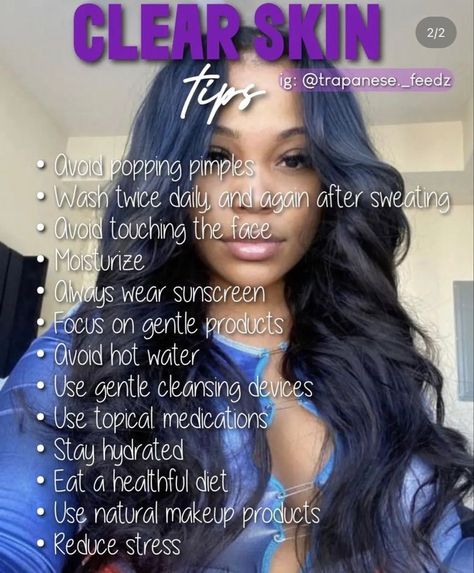 Black Girls Clear Skin Tips, How To Keep Clear Skin, Clearer Skin Tips, Clear Face Tips, How To Get Clear Skin, Face Pimples, Summer Glowup, Teen Tips, Tips For Clear Skin