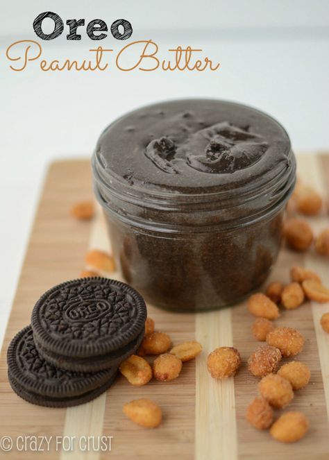 Oreo Peanut Butter in a Jar Homemade Cookie Butter, Oreo Peanut Butter, Dessert In A Jar, Sweet Dips, Best Peanut Butter, Cookie Butter, Butter Cookies Recipe, Oreo Cookie, Butter Recipes