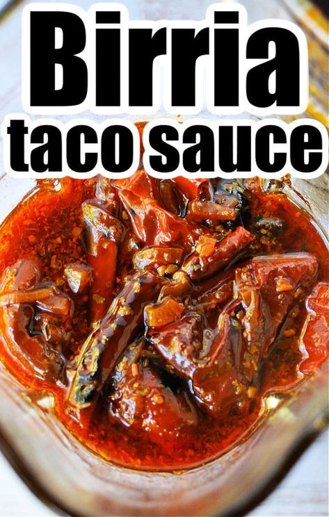 Street Taco Red Sauce Recipe, Consume Sauce For Tacos, Bria Taco Sauce, Birra Sauce Easy, Birria Tacos Dipping Sauce Recipe, Homemade Mexican Sauces, Quick Birria Sauce, Birria Dipping Sauce, Easy Birria Sauce Recipe