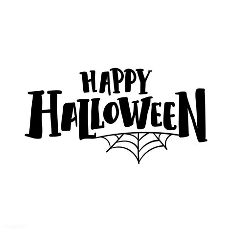 Happy Halloween with spider web typography vector | free image by rawpixel.com / Tvzsu Happy Halloween Font, Halloween Calligraphy, Web Typography, Halloween Typography, Halloween Text, Happy Halloween Signs, Image Halloween, Halloween Letters, Halloween Words