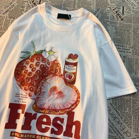 Leave a 🍓if you’re obsessed ! Tell us your fave 😍 LINK IN BIO Japan Streetwear, Strawberry Print, Fresh Strawberry, T Shirt Men, Shirt Sale, Plus Size T Shirts, Mens Tees, T Shirt Top, Printed Shorts