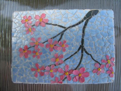 Apple Blossom I    Eggshell Mosaic ATC  eggshellady Egg Shell Art Eggshell Mosaic, Eggshell Mosaic, Egg Shell Art, Beautiful Eyes Color, Mosaic Tile Art, Mosaic Ideas, Egg Shell, Shell Art, Apple Blossom