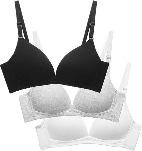 GIRL'S BRA SIZE (INCH? 32A Bust 28.5-32" Under Bust 25.5-28" 34A Bust 30.5-34 Under Bust 28.5-30" 36A Bust 32.5-36" Under Bust 30.5-32" 38A Bust34.5-38" Under Bust 32.5-34" Bra Pack, Everyday Style Casual, Bra For Women, Cotton Bras, Full Cup Bra, Free Sport, Everyday Bra, Seamless Bra, Big Girl