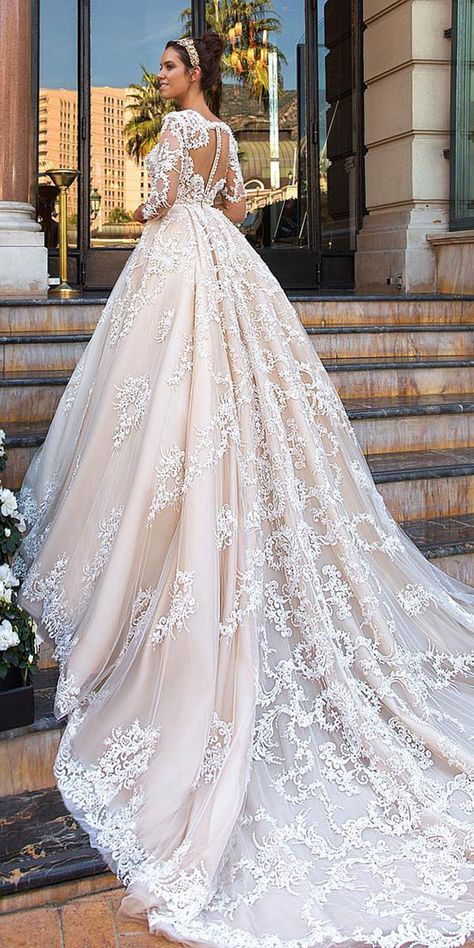 24 Top Wedding Dresses For Bride ❤ top wedding dresses ball gown full lace tatto effect with sleeves crystal design ❤ Full gallery: https://weddingdressesguide.com/top-wedding-dresses/ #bride #wedding #bridalgown Dresses For Bride, Dresses Bride, Wedding Dress Guide, Top Wedding Dresses, Gowns Wedding, Brides Wedding Dress, Princess Wedding Dresses, Winter Wedding Dress, Princess Wedding