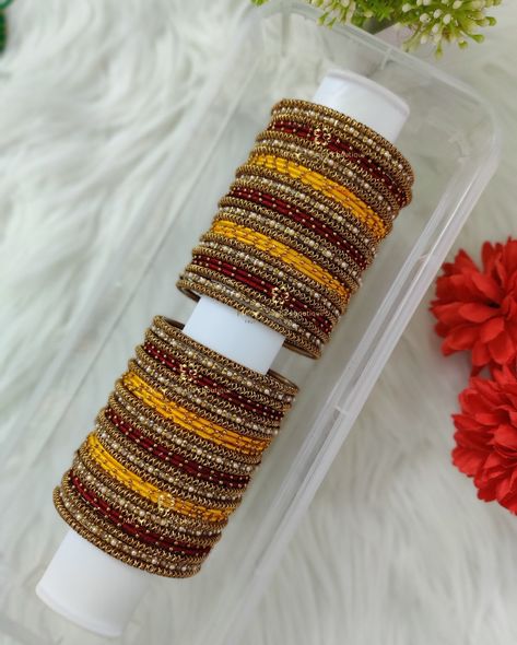 ❣️Heavy metal silkthread bangles :: Bridal bangles 😍😍 ⚜️ Available sizes :: 2.4,2.6,2.8,2.10 ⚜️ Colors :: 400+ Exclusive shades 💌 We’re exclusively specialized in handmade silkthread shining finishing and intricate stone finishing 🥰🥰 ⚜️ Follow @maya_venba_boutique for exquisite bangles collections with exclusive finishing ❣️ ❣️DM/Whatsapp - 8637452661 for orders ❣️ Bridal bangles & Bulk bridal packages are available ❣️ Bulk orders are accepted ❣️ Return gifts orders are taken for al... Velvet Bangles, Bangles Bridal, Metal Bangles, Kundan Bangles, Bridal Packages, Wedding Shopping, Silk Thread Bangles, Return Gifts, Thread Bangles