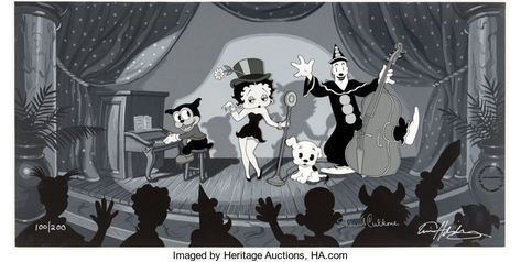 "Showtime" Betty Boop and Friends Limited Edition Cel Signed by | Lot #11892 | Heritage Auctions Betty Boop Classic, Oswald The Lucky Rabbit, Felix The Cats, Tv Movies, Artwork Display, Computer Wallpaper, Laptop Wallpaper, Animated Cartoons, Betty Boop