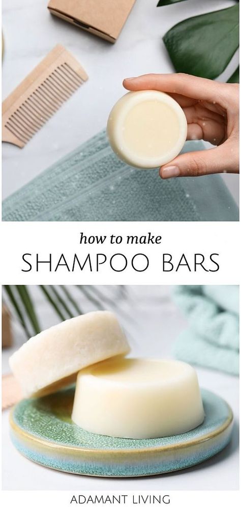 Learn how to make your own shampoo bars with this guide, a great addition to our collection of DIY shampoo bar and homemade shampoo recipes. Whether you're interested in lye-based or no-lye options, this tutorial will walk you through each step of the process. Making shampoo bars at home allows for customization and ensures you're using natural ingredients, perfect for gifts or personal use. Find more natural herbs medicine, DIY bath products, and natural living at adamantliving.com Ginger Shampoo Bar Recipe, Making Shampoo, Make Your Own Shampoo, Make Shampoo, Soap Making For Beginners, Homemade Shampoo Recipes, How To Make Shampoo, Diy Shampoo Bar, Homemade Shampoo Bar