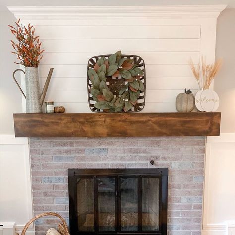 Get ready for Fall and winter with these fireplace update to make your living room decor cozy. These budget friendly makeover ideas will make your living room decor feel more expensive and warm. #hometalk Diy Shiplap Fireplace, Decoraciones Ramadan, Faux Wood Wall, Diy Fireplace Mantel, Fireplace Redo, Fireplace Update, Shiplap Wall Diy, Wood Mantle, Faux Fireplace Diy