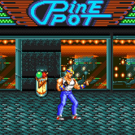 Streets of Rage, Megadrive / Genesis. #Sega #Genesis #MegaDrive #StreetsofRage #retrogaming 90s Gaming, 90s Video Games, Streets Of Rage, Future Retro, Sega Genesis Games, Game Graphics, Sci Fi Games, Childhood Memories 90s, Pixel Art Background