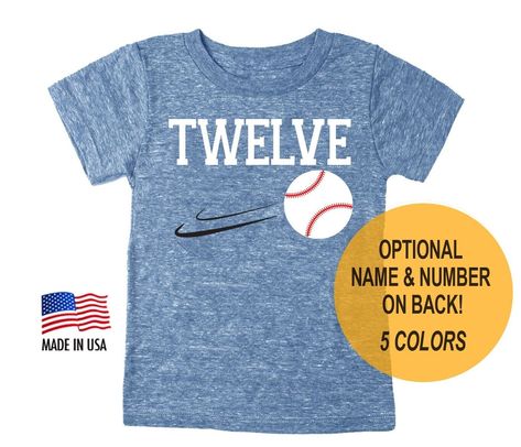 Twelfth 12th Birthday 'Twelve' Baseball Youth Tri Blend 12 Twelfth Birthday T-Shirt - Baseball Gift Twelfth Birthday, Baseball Gifts, Heat Press Vinyl, 12th Birthday, Vinyl Transfer, Special Birthday, Kids Tops, Heat Press, Kids Shirts