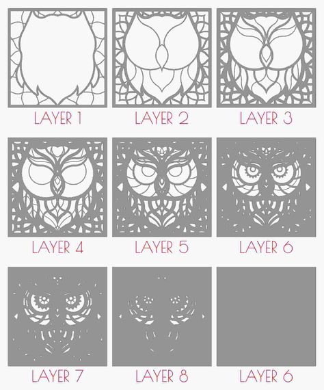 Cricut Shadow Box, Owl Mandala, Digital Mandala, Deep Shadow Box, Cnc Router Machine, 3d Mandala, Cross Svg, Router Machine, Box Patterns